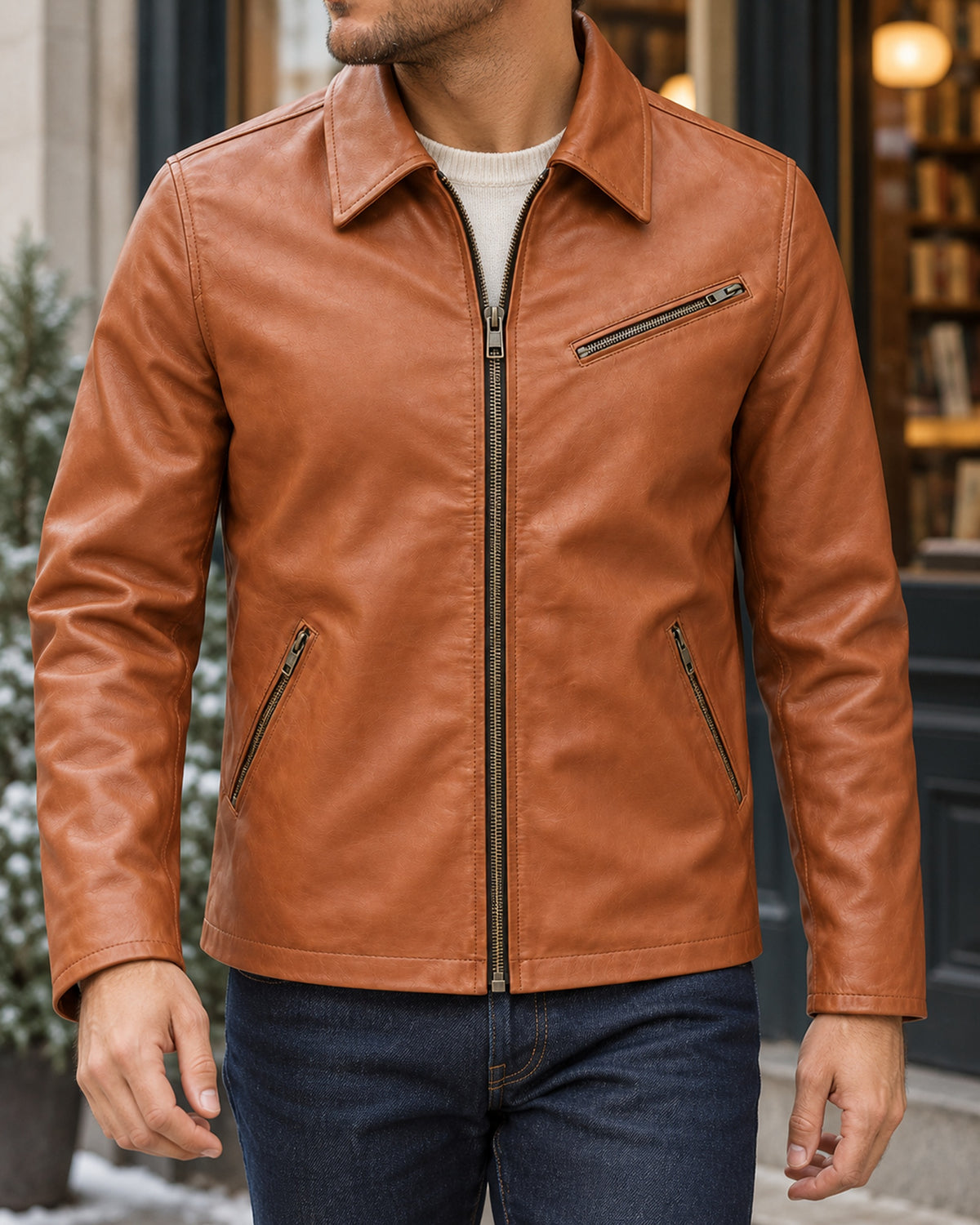 Delorne Alder lambskin jacket — street everyday