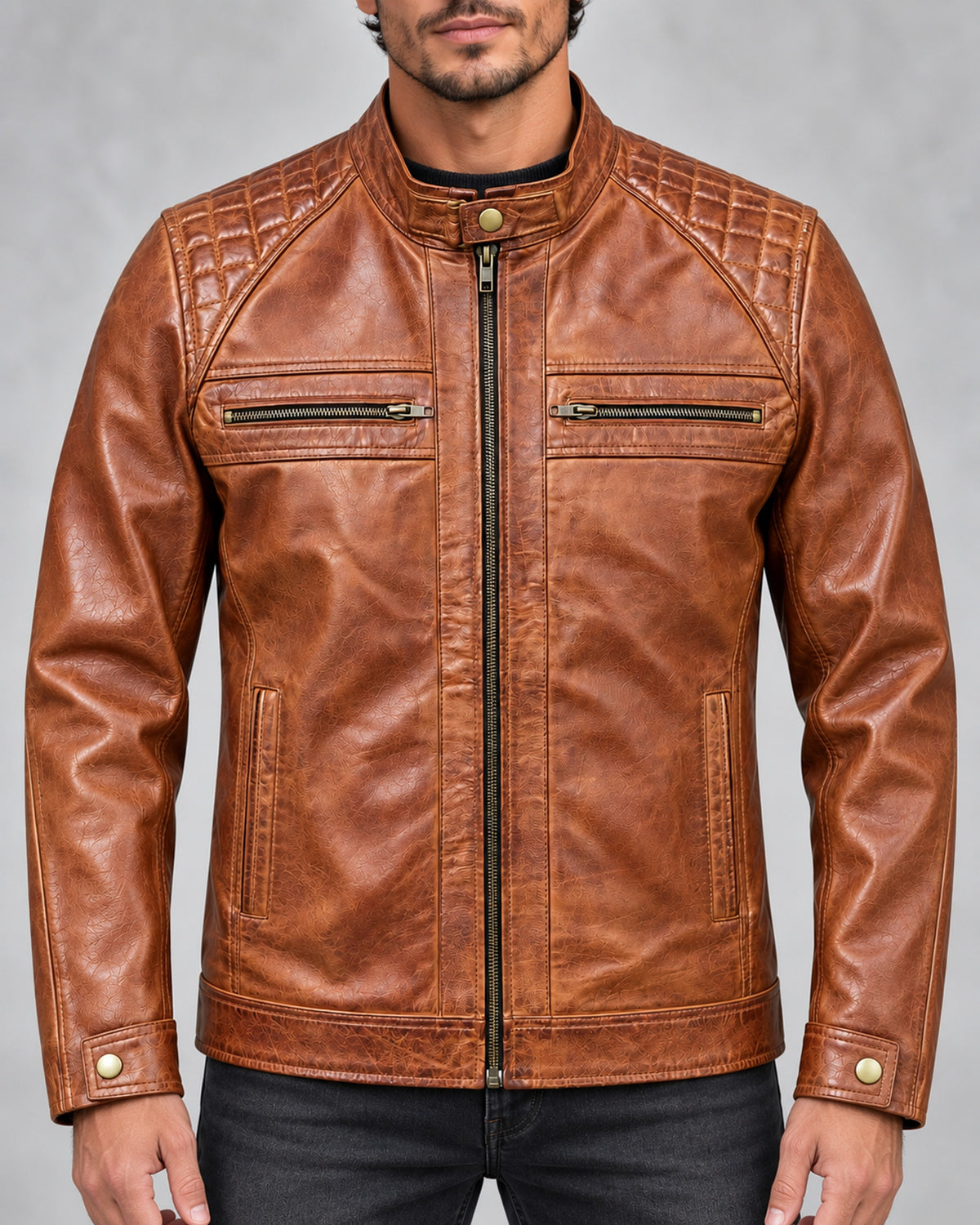 Delorne Mercer lambskin jacket — front