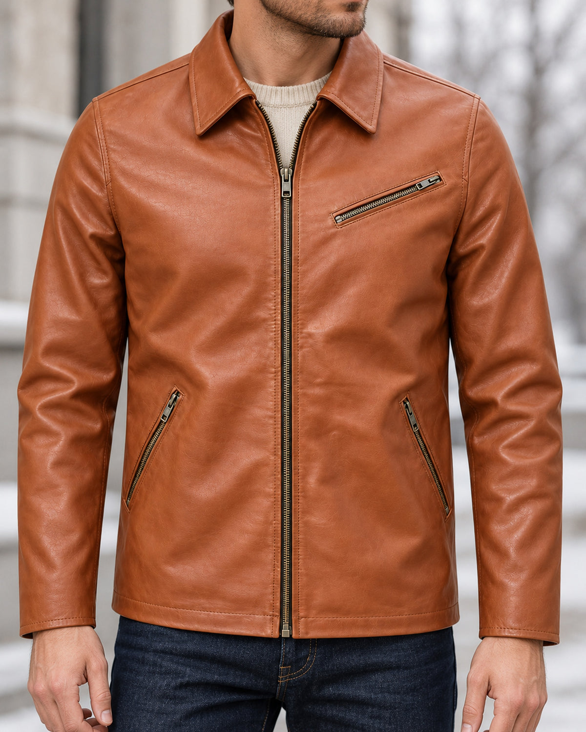 Delorne Alder lambskin jacket — hero