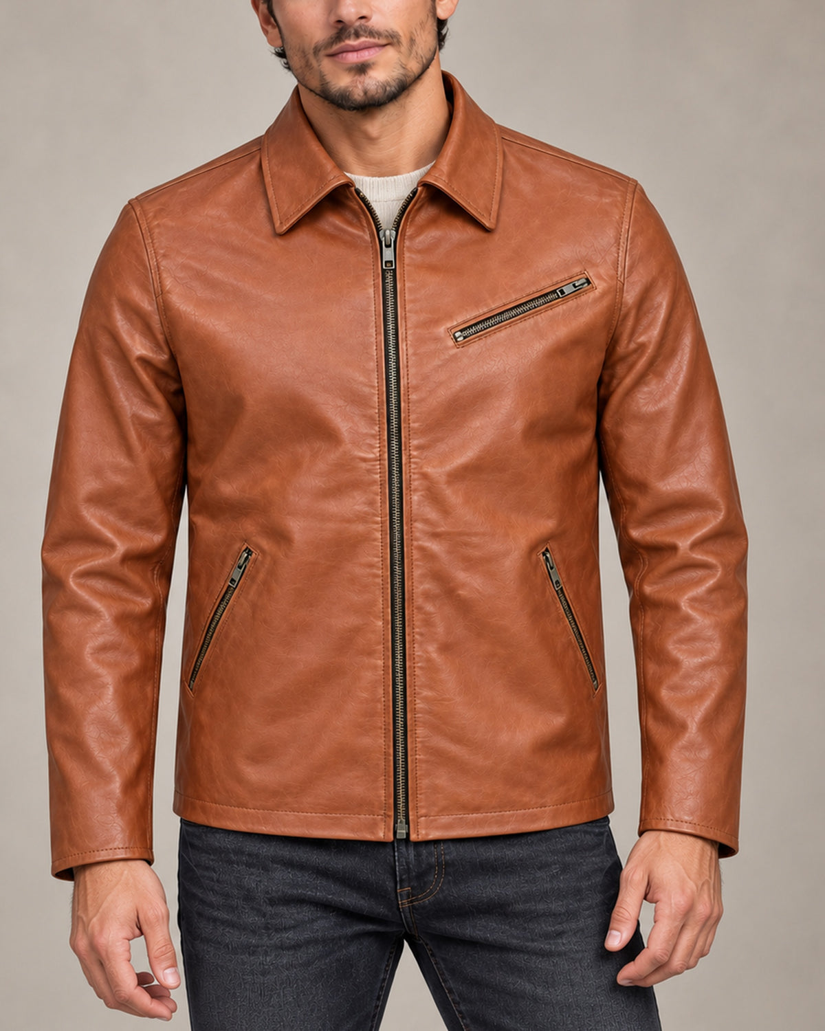 Delorne Alder lambskin jacket — front