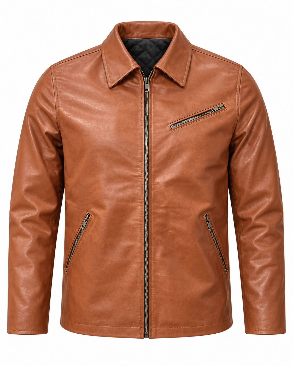 Delorne Alder lambskin jacket, full front product view