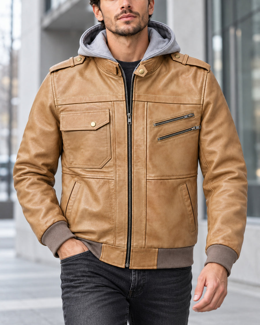 Delorne Atlas lambskin jacket — hero