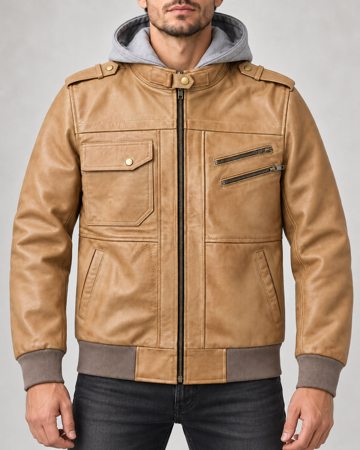 Delorne Atlas lambskin jacket — front