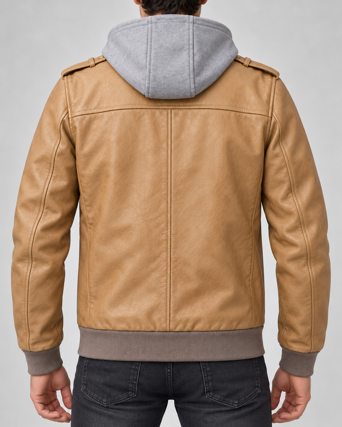 Delorne Atlas lambskin jacket — generated back-view visualization
