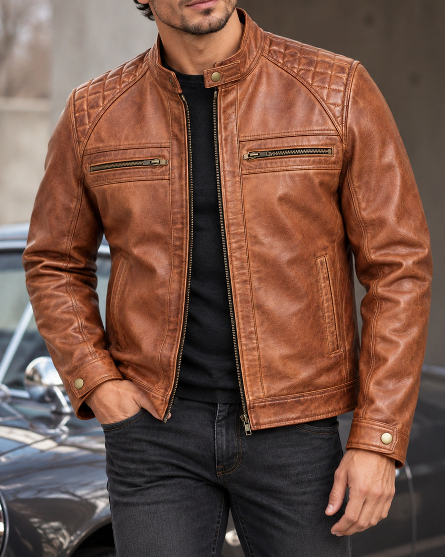 Delorne Mercer lambskin jacket — hero