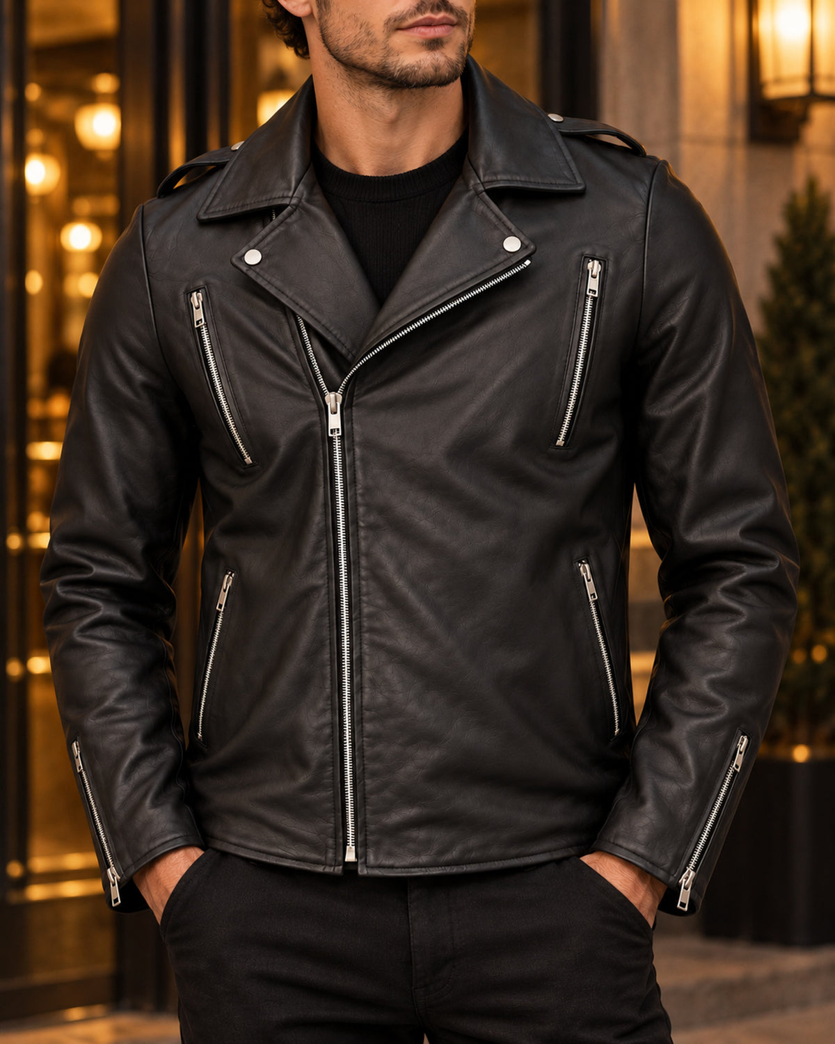 Delorne Onyx lambskin jacket — lifestyle