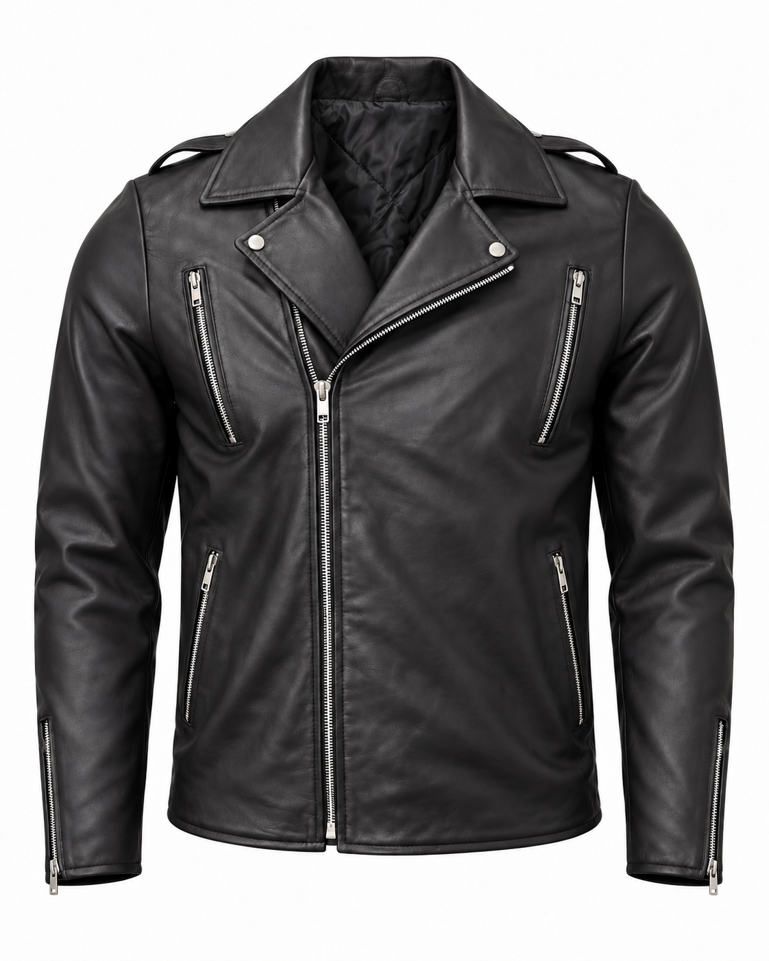 Delorne Onyx lambskin jacket, full front product view